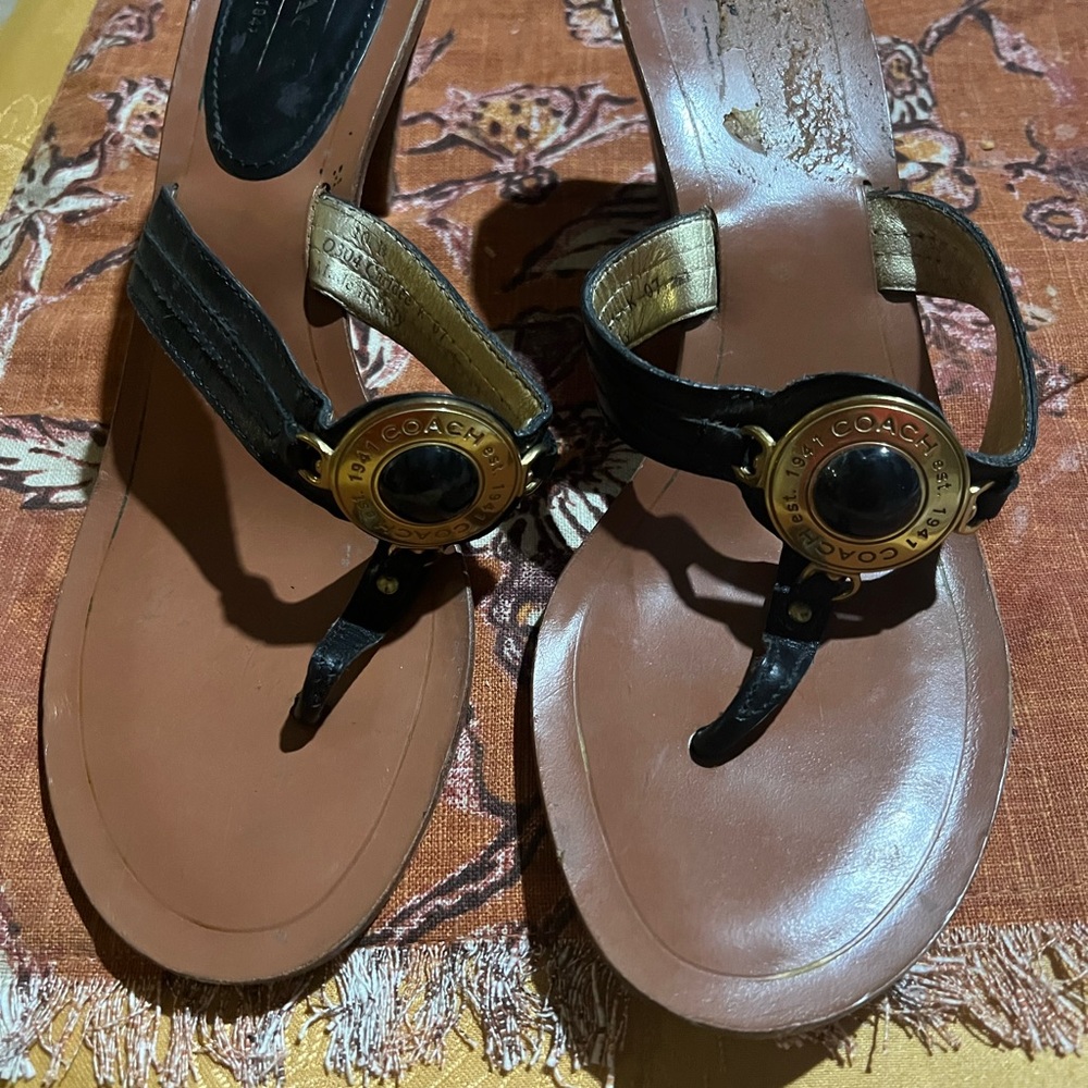 Coach heeled sandals.